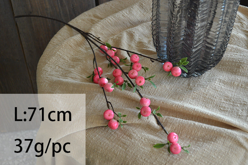 Künstliche Apfelbeeren, 71 cm, 22 Früchte, realistisch, 3 Farben – ideal für Hochzeiten, Herbstdekoration & Einzelhandel