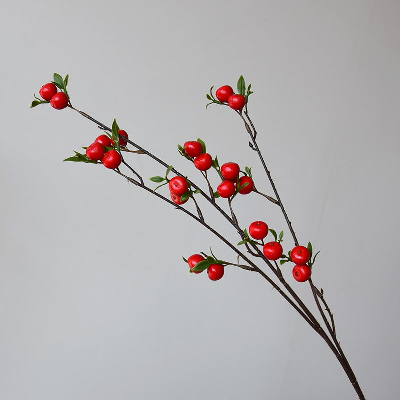 Künstliche Apfelbeeren, 71 cm, 22 Früchte, realistisch, 3 Farben – ideal für Hochzeiten, Herbstdekoration & Einzelhandel