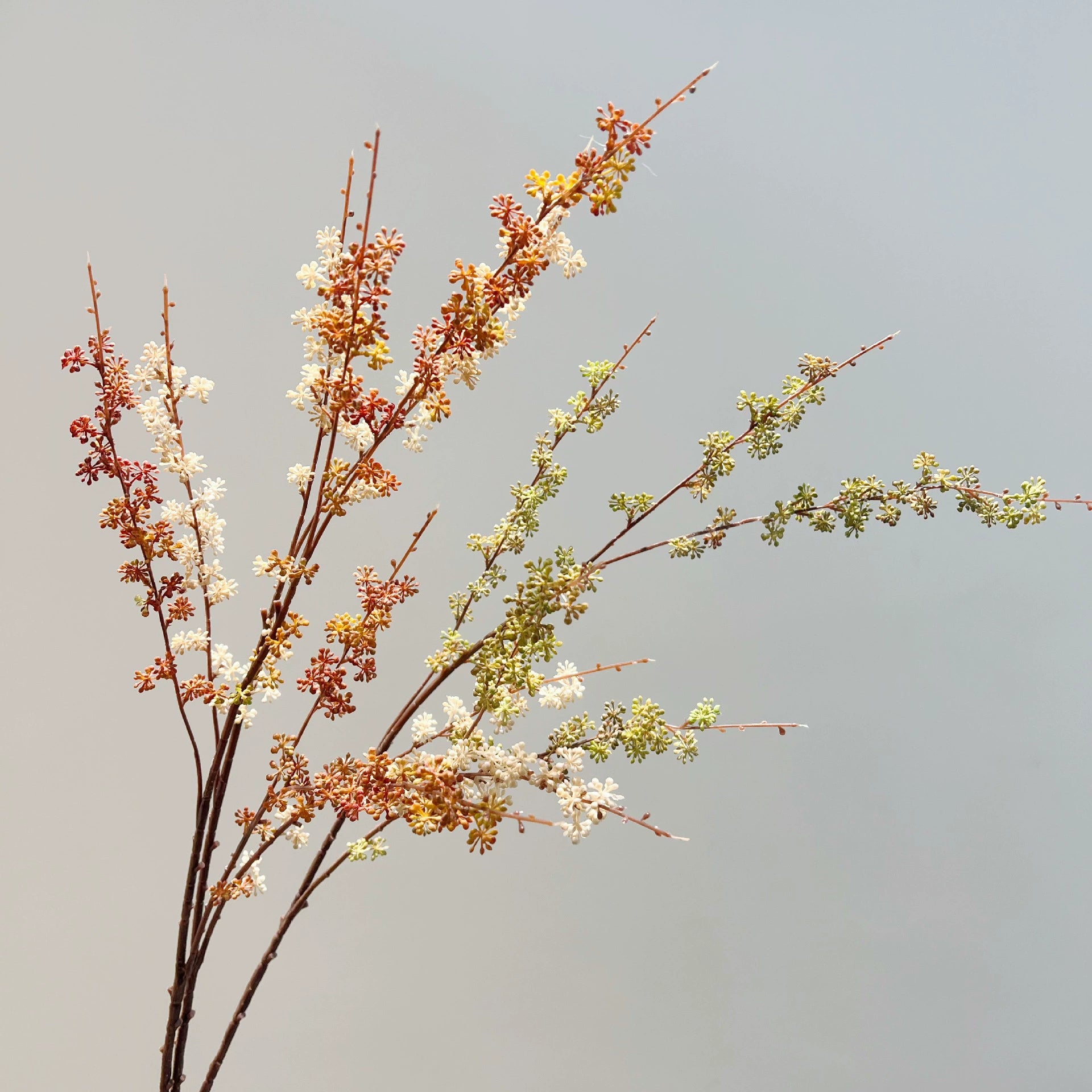 Künstliche Herbstfarben Hirseblüte, 90cm, realistisch, in Weiß, Rot und Grün, ideal für Hochzeiten, Wohnzimmer und saisonale Dekoration