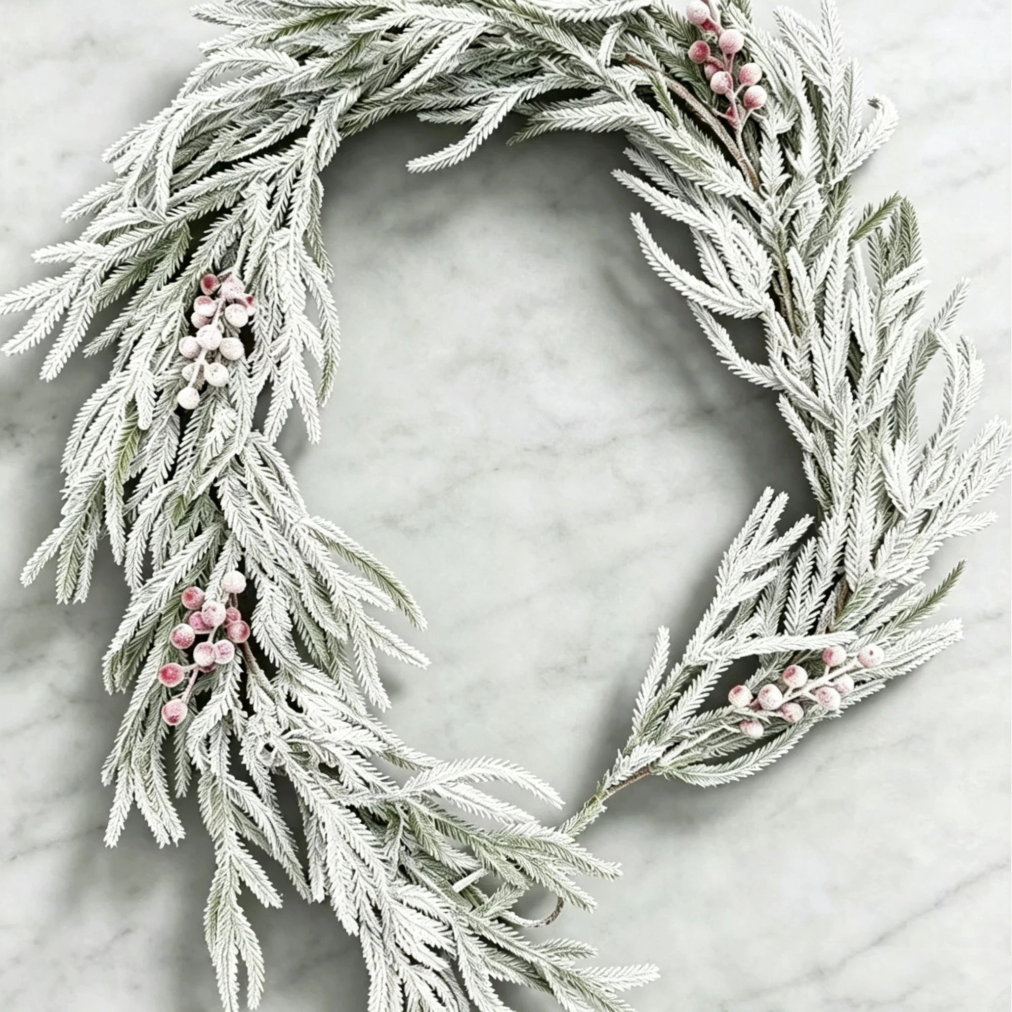 Kunstschnee Efeu Girlande 180 cm, realistisches PE-Material, ideal für Weihnachten, Hochzeiten, Cafés & Festdekoration
