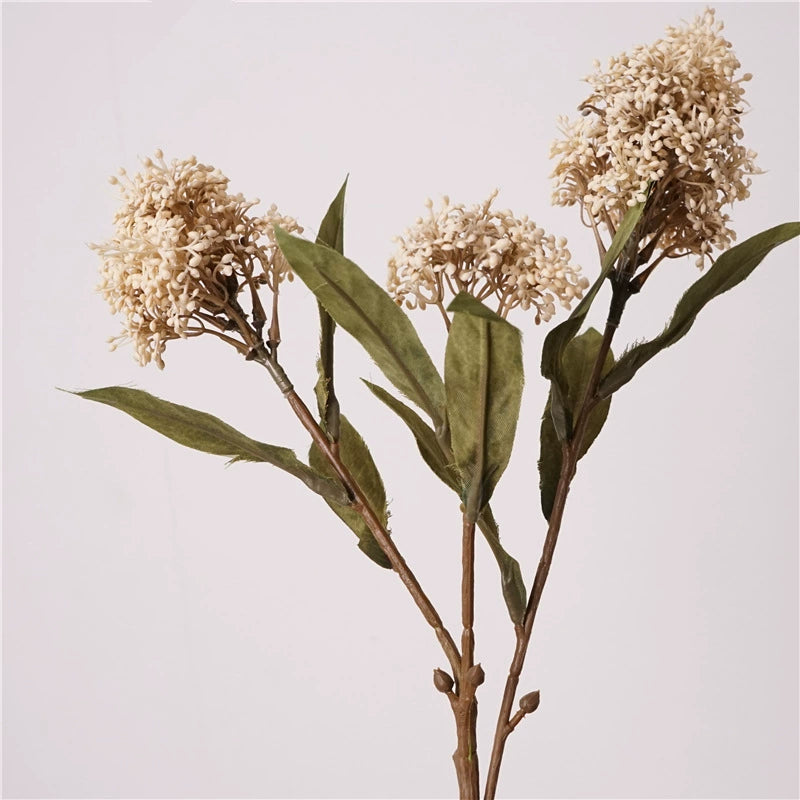 Kunstblumen Herbstfarben, 60 cm, 3 Blütenköpfe, realistisch – ideal für Hochzeiten, Wohnkultur & Café-Dekoration