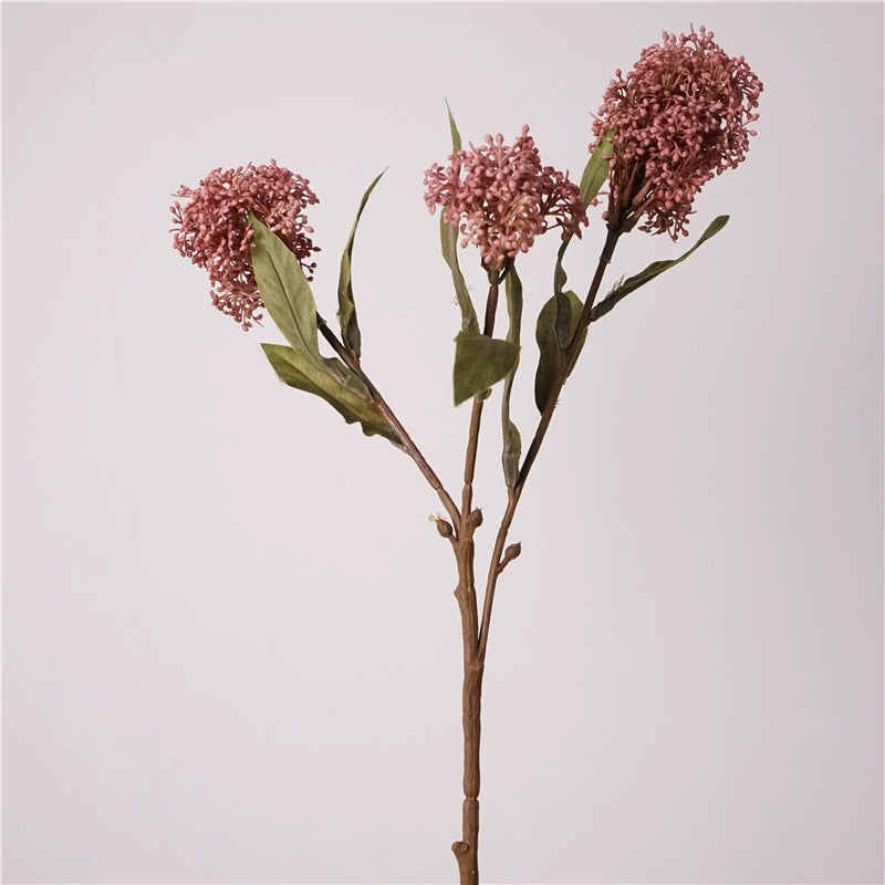 Kunstblumen Herbstfarben, 60 cm, 3 Blütenköpfe, realistisch – ideal für Hochzeiten, Wohnkultur & Café-Dekoration