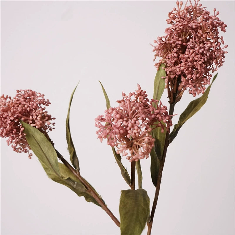 Kunstblumen Herbstfarben, 60 cm, 3 Blütenköpfe, realistisch – ideal für Hochzeiten, Wohnkultur & Café-Dekoration