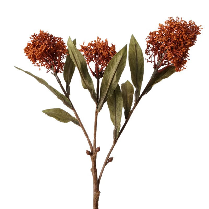 Kunstblumen Herbstfarben, 60 cm, 3 Blütenköpfe, realistisch – ideal für Hochzeiten, Wohnkultur & Café-Dekoration