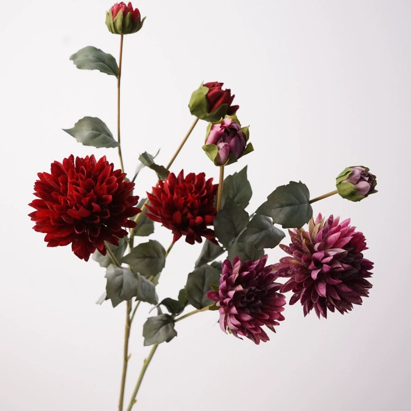 Künstliche Blumen 4 Kopf Kornblume, 74cm Hoch, Realistisches Design, Champagner, Rot, Rosa, Braun, Lila, Ideal für Hochzeiten, Innendekoration, Einzelhandelsgeschäfte