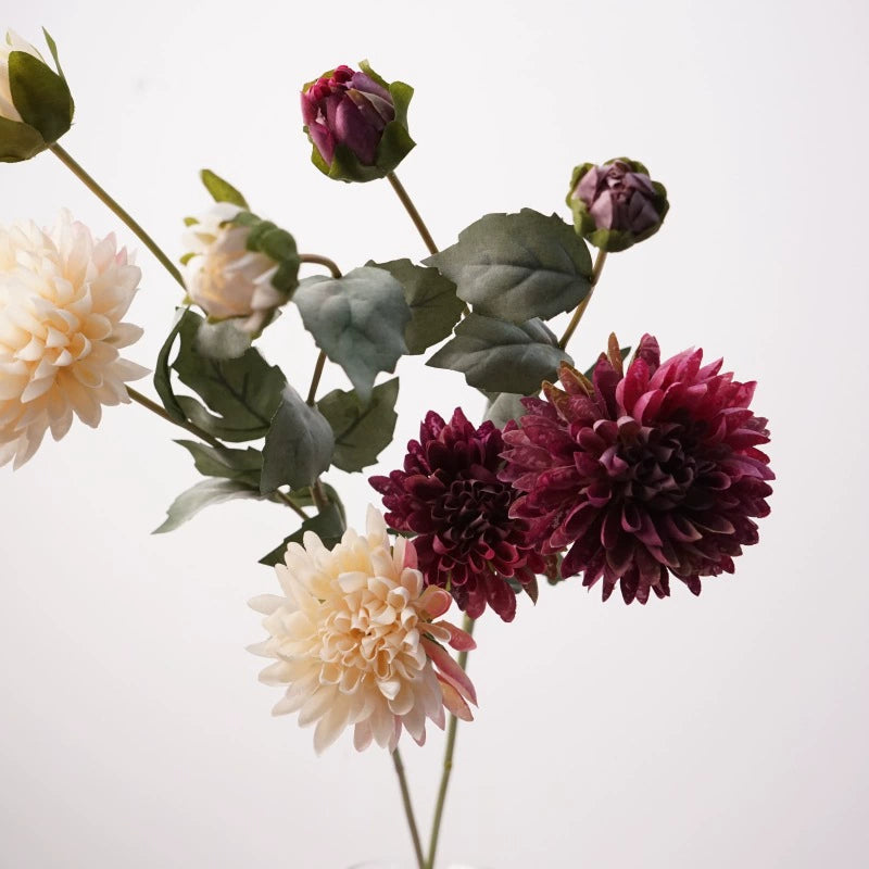 Künstliche Blumen 4 Kopf Kornblume, 74cm Hoch, Realistisches Design, Champagner, Rot, Rosa, Braun, Lila, Ideal für Hochzeiten, Innendekoration, Einzelhandelsgeschäfte