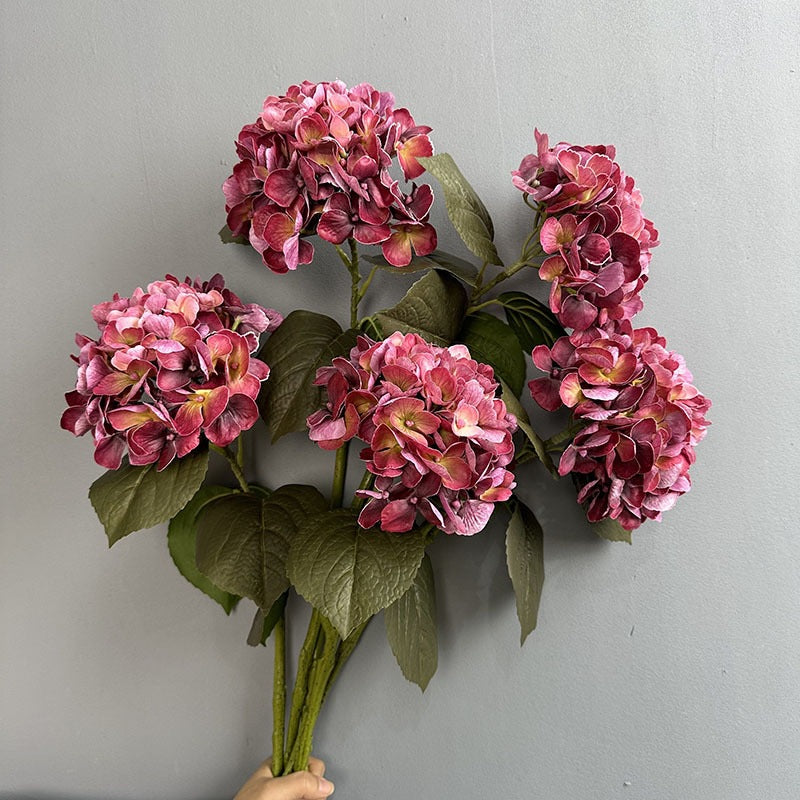 Handgefertigte Hydrangea Kunstblume, 62 cm, 6 Farben – ideal für Hochzeiten, Innendekoration & saisonale Feste