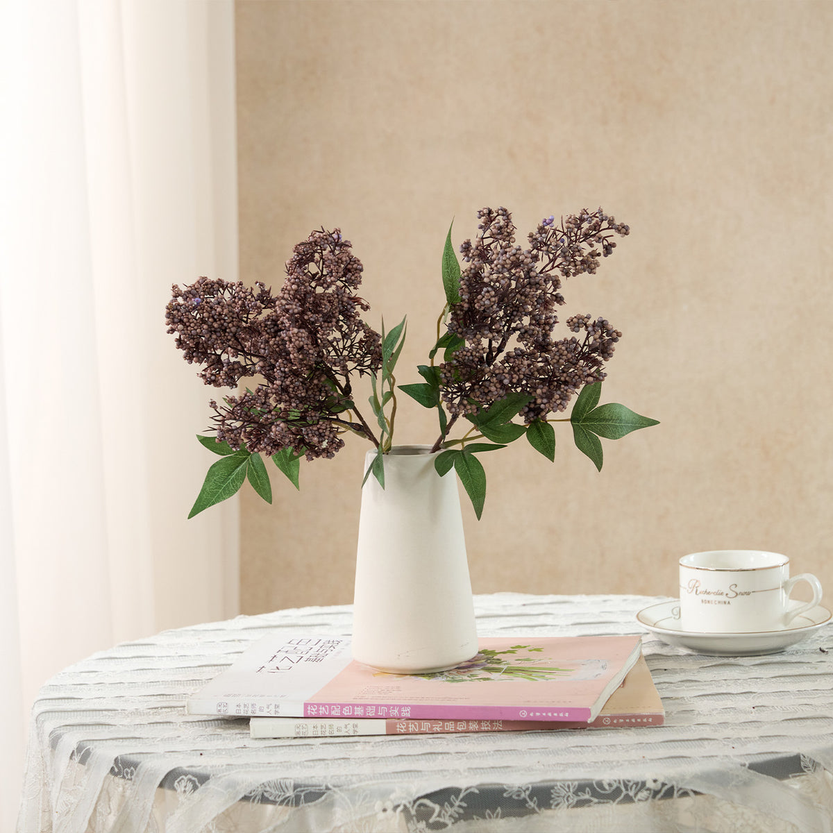 8er Set Künstliche Beeren-Zweige 40 cm, Realistische Deko-Stiele für Vase, DIY-Gestecke, Hochzeitsdeko, Herbst & Ganzjährige Dekoration