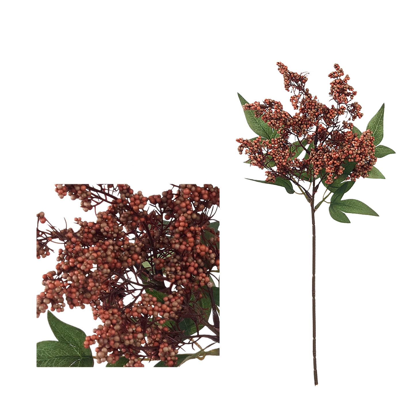 8er Set Künstliche Beeren-Zweige 40 cm, Realistische Deko-Stiele für Vase, DIY-Gestecke, Hochzeitsdeko, Herbst & Ganzjährige Dekoration