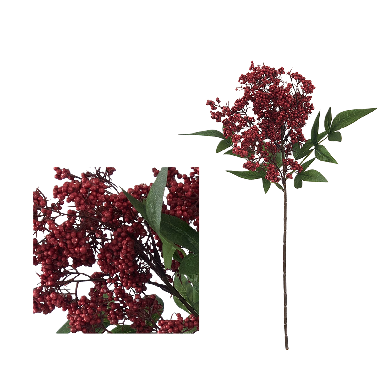 8er Set Künstliche Beeren-Zweige 40 cm, Realistische Deko-Stiele für Vase, DIY-Gestecke, Hochzeitsdeko, Herbst & Ganzjährige Dekoration