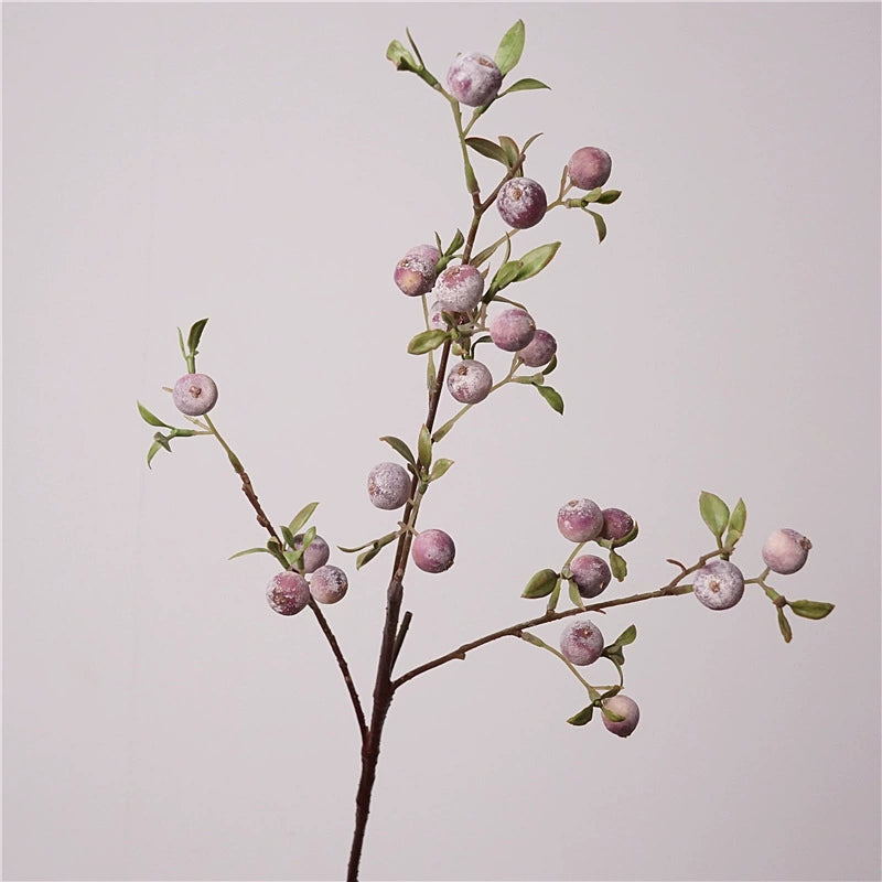 Künstlicher Apfelzweig 71 cm, Dekozweig mit gefrosteten Zieräpfeln, realistisch für Vase, Herbstdeko, Hochzeitsfloristik, 4 Farben