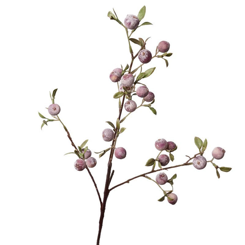 Künstlicher Apfelzweig 71 cm, Dekozweig mit gefrosteten Zieräpfeln, realistisch für Vase, Herbstdeko, Hochzeitsfloristik, 4 Farben