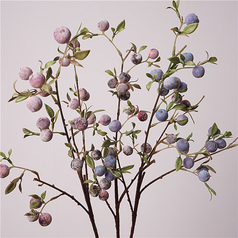Künstlicher Apfelzweig 71 cm, Dekozweig mit gefrosteten Zieräpfeln, realistisch für Vase, Herbstdeko, Hochzeitsfloristik, 4 Farben