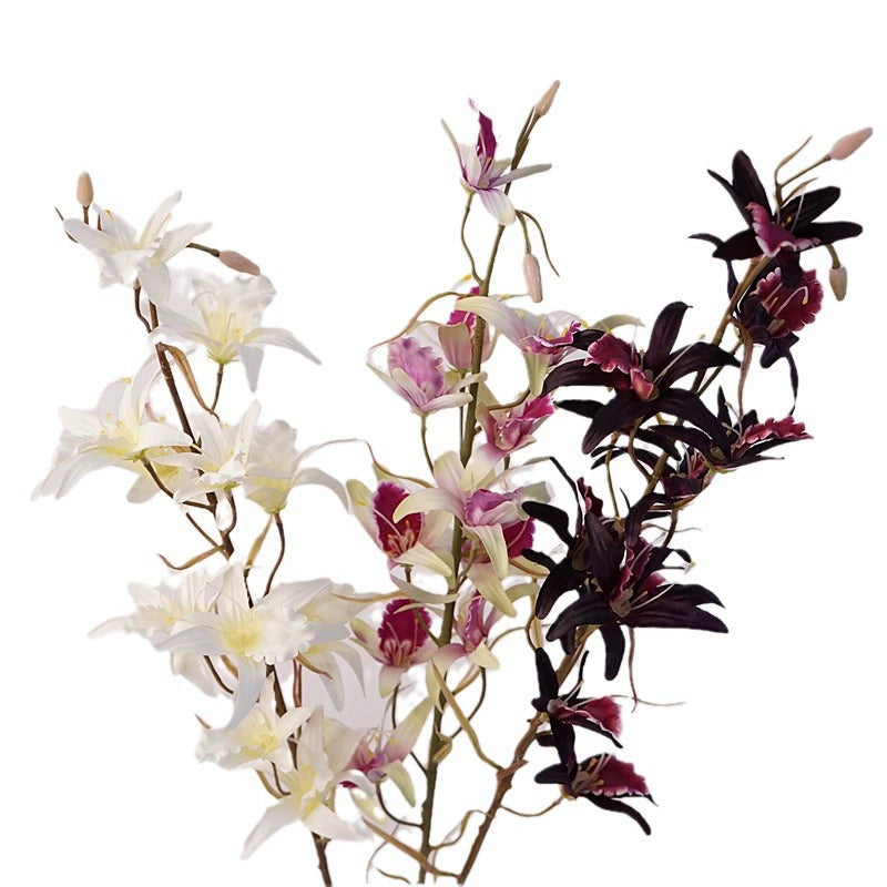 Australische Dendrobium Orchidee, 81 cm, täuschend echt, perfekte Tischdekoration, Zuhause, Hochzeit, Café, Restaurant
