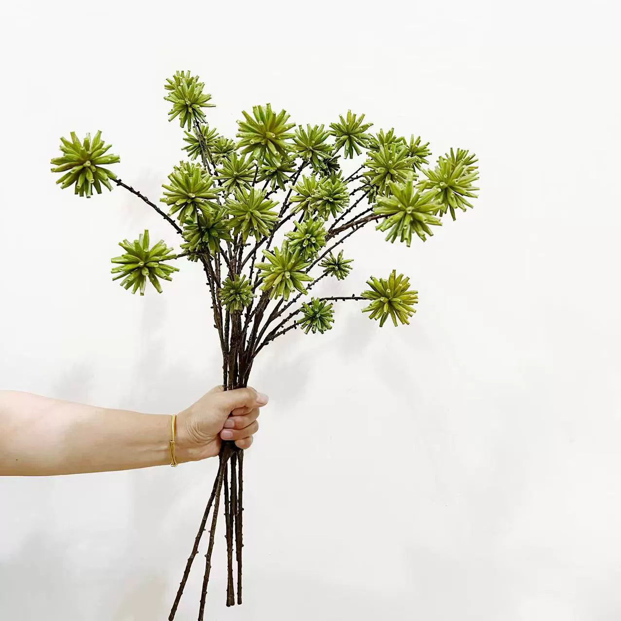 Künstlicher Fruchtzweig 80 cm, Deko-Zweig mit 6 realistischen Früchten, langlebige Kunstpflanze für Vase, Floristik, Hochzeit & Gastronomie