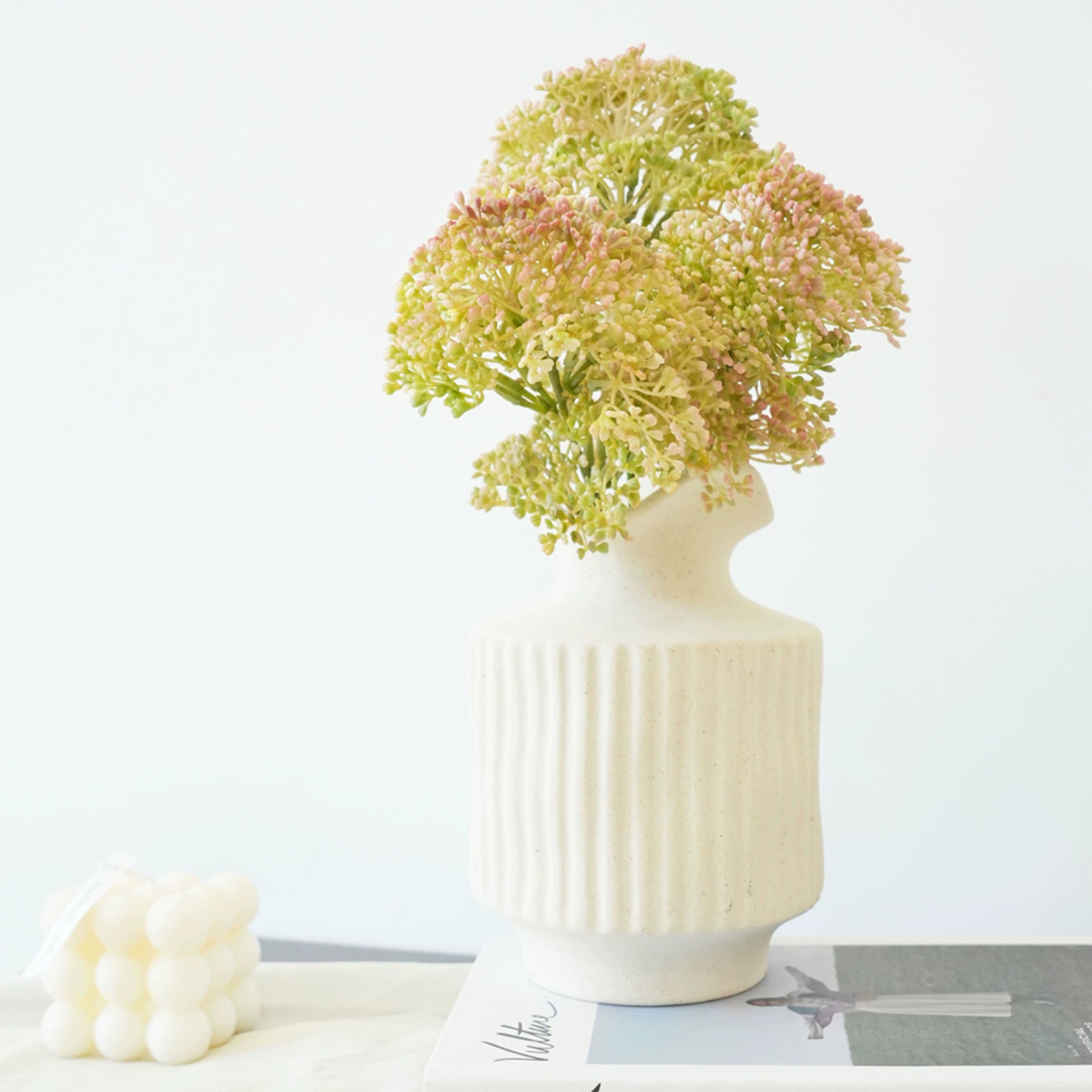 Künstlicher Beeren-Zweig 33 cm, Naturgetreuer Deko-Zweig mit Früchten, Detailreiche Kunstpflanze für Vase, Tischdeko, Hochzeit & Floristik