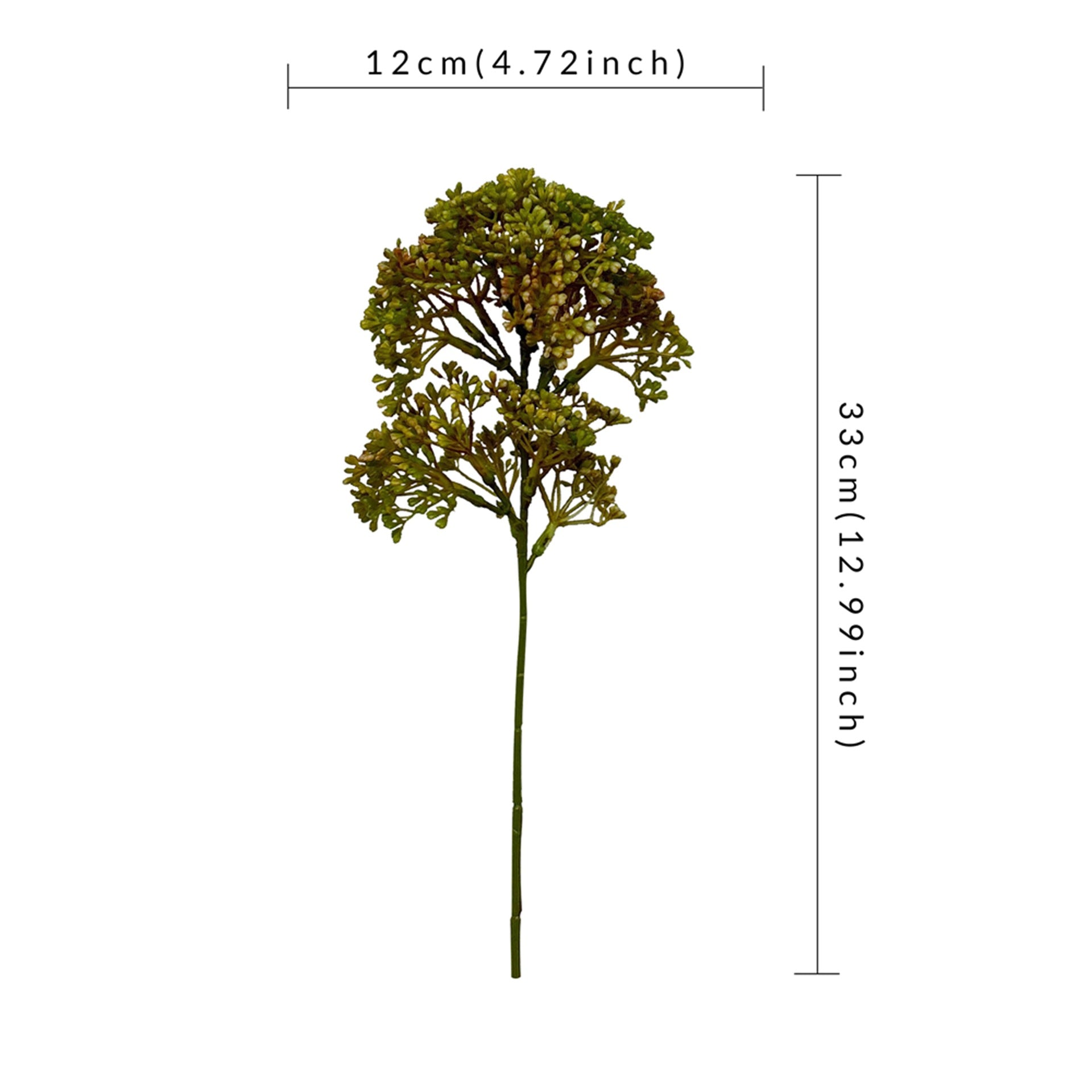 Künstlicher Beeren-Zweig 33 cm, Naturgetreuer Deko-Zweig mit Früchten, Detailreiche Kunstpflanze für Vase, Tischdeko, Hochzeit & Floristik
