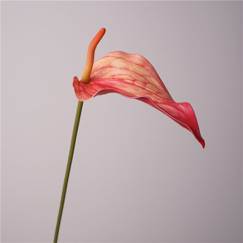 Hochwertige 72 cm große, realistische rote Flamingoblume aus Softgummi, ideal für Hochzeiten, Veranstaltungen, Innendekoration, langlebig und pflegeleicht