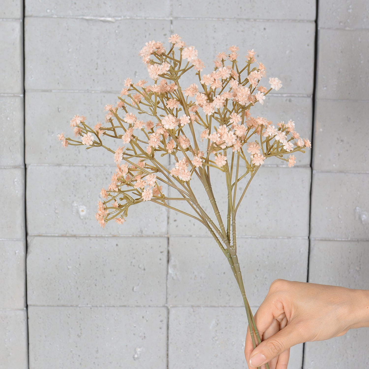Schleierkraut Künstlich 3er Set, 52 cm Kunstblumen in Herbstfarben, Naturgetreue Haptik für Vintage Deko, Hochzeit & Gestecke