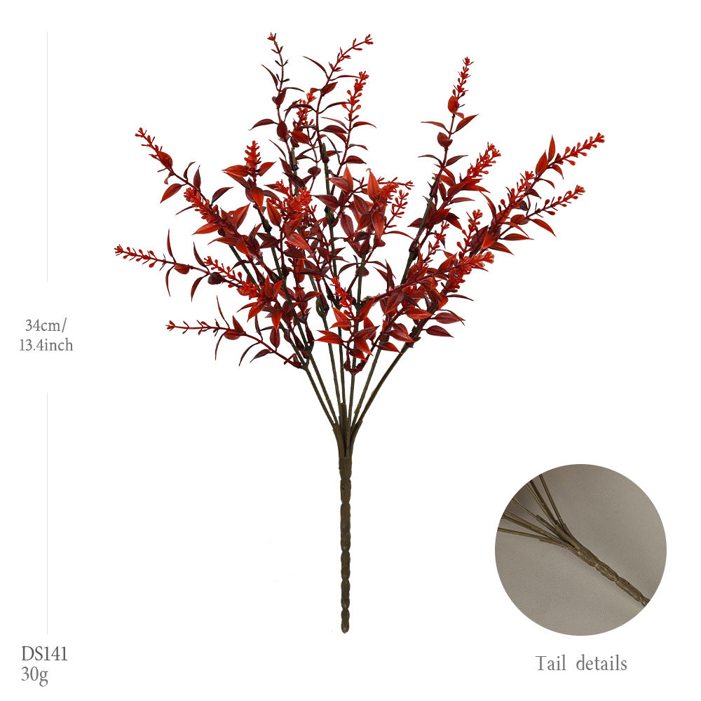Künstlicher Lavendel 12er Set, 34 cm Herbstlicher Deko Lavendelstrauß, Realistische Kunstblumen für Vase, Hochzeit, Gastronomie & Grabschmuck