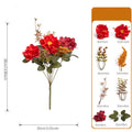 Künstlicher Blumenstrauß Herbstfarben, 38cm, Naturgetreuer Kunstblumenstrauß für Vase, Tischdeko, Hochzeit & Gastronomie, Seidenblumen