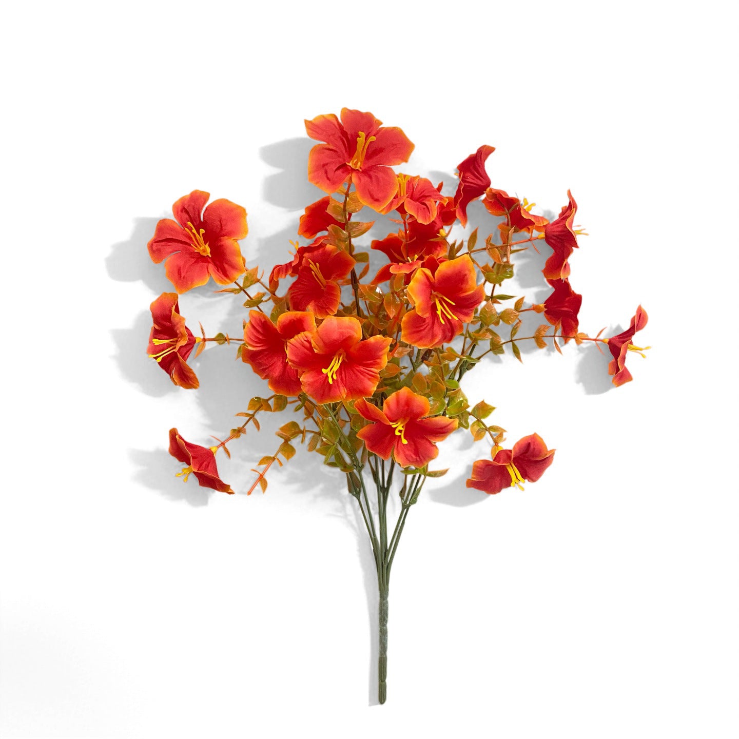 Herbstliche künstliche Prunkwinde, 36 cm, 7 Blüten, 2 Stück, Hochzeit, Außendekoration, Herbstdekoration, Vasenarrangement