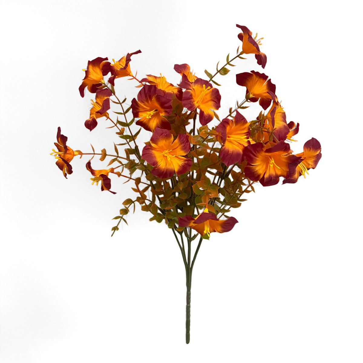 Herbstliche künstliche Prunkwinde, 36 cm, 7 Blüten, 2 Stück, Hochzeit, Außendekoration, Herbstdekoration, Vasenarrangement