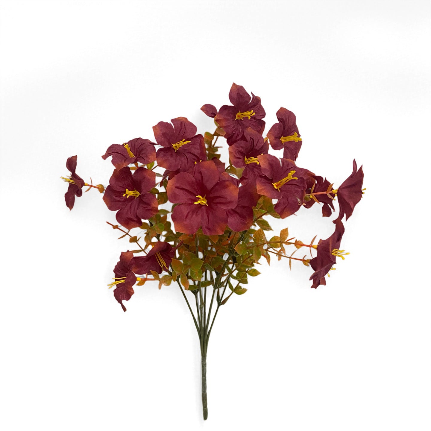 Herbstliche künstliche Prunkwinde, 36 cm, 7 Blüten, 2 Stück, Hochzeit, Außendekoration, Herbstdekoration, Vasenarrangement