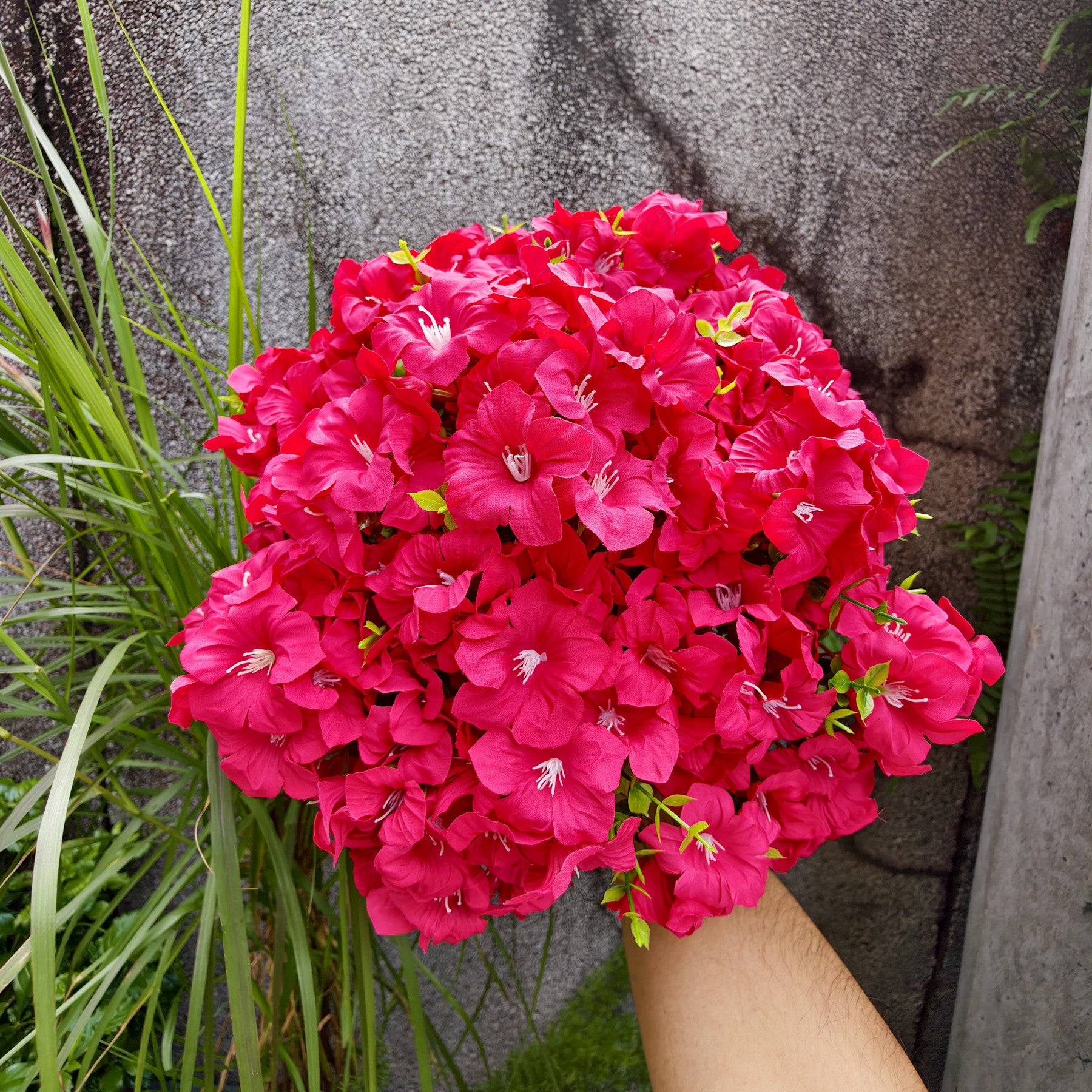 Kunstblumen wie Echt, 9 Bündel Künstliche Blumen Balkonpflanzen Outdoor Wetterfest, Fake Blumenstrauß UV-beständig Frühlingsdeko Gefälschte Blumen Deko Frühling für Innen Draußen Balkon