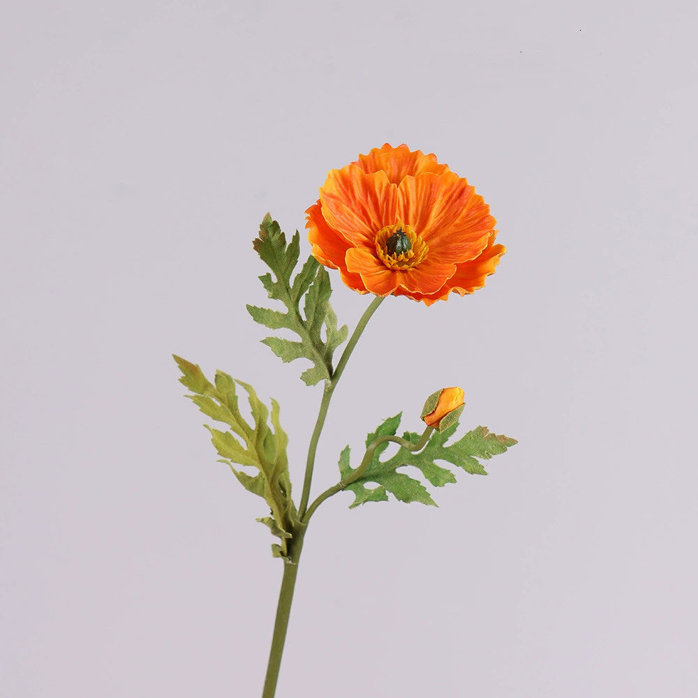 Künstliche Mohnblume 60 cm, Täuschend Echte Seidenblume mit Realistischer Haptik, Dekoblume für Vase, Hochzeit, Gestecke & Gewerbe, 9 Farben