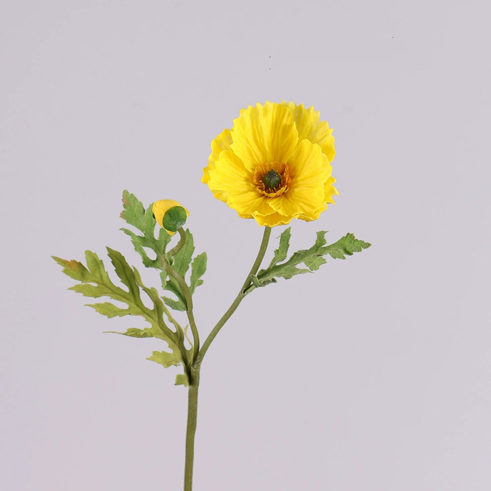 Künstliche Mohnblume 60 cm, Täuschend Echte Seidenblume mit Realistischer Haptik, Dekoblume für Vase, Hochzeit, Gestecke & Gewerbe, 9 Farben