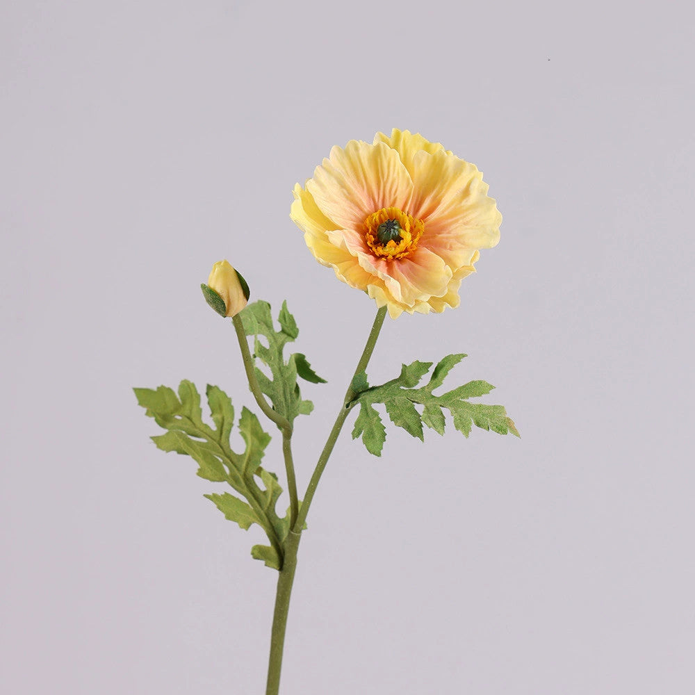 Künstliche Mohnblume 60 cm, Täuschend Echte Seidenblume mit Realistischer Haptik, Dekoblume für Vase, Hochzeit, Gestecke & Gewerbe, 9 Farben