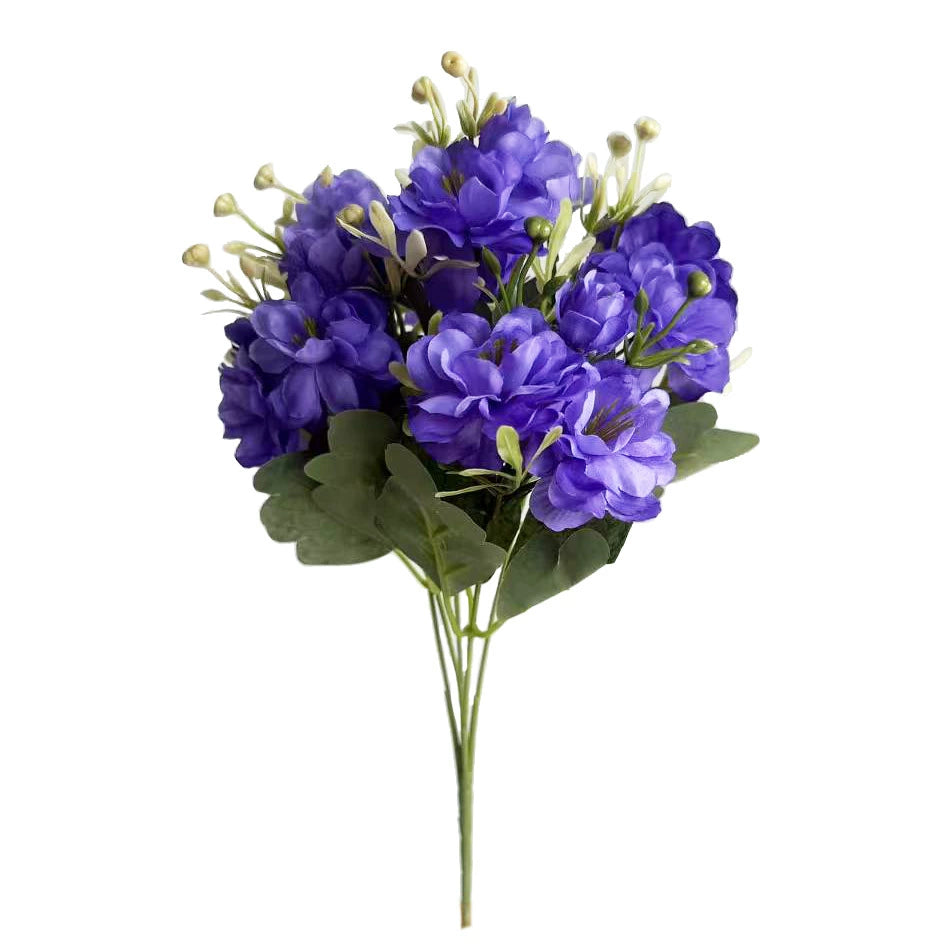 Kamelienzweig künstlich 37 cm, Hochwertige Kunstblume mit 15 Blütenköpfen, Naturgetreue Optik für Dekoration, Hochzeit, Floristik, Gestecke