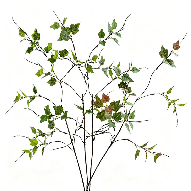 Künstliche Efeu-Zweige 58 cm, realistische Optik, grün/grau/gelb/rot, ideal für Hochzeiten, Cafés, Wohnräume, Dekoration