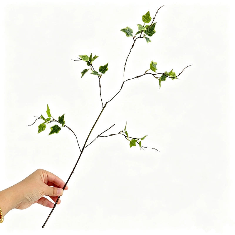 Künstliche Efeu-Zweige 58 cm, realistische Optik, grün/grau/gelb/rot, ideal für Hochzeiten, Cafés, Wohnräume, Dekoration