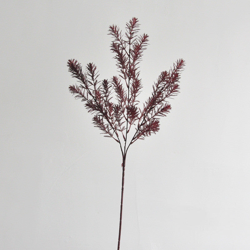 Künstlicher Araukarienzweig 68 cm, Herbstliche Kunstpflanze, Täuschend echter Dekozweig für Vase, Hochzeit, Floristik, Grabschmuck