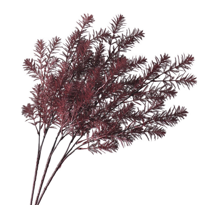 Künstlicher Araukarienzweig 68 cm, Herbstliche Kunstpflanze, Täuschend echter Dekozweig für Vase, Hochzeit, Floristik, Grabschmuck