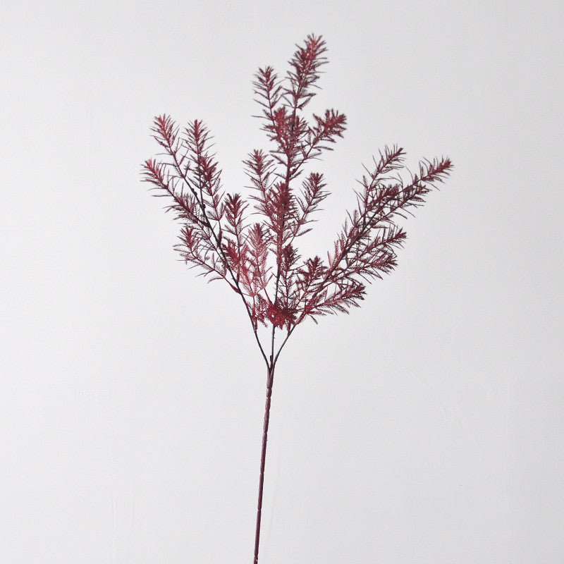 Künstlicher Araukarienzweig 68 cm, Herbstliche Kunstpflanze, Täuschend echter Dekozweig für Vase, Hochzeit, Floristik, Grabschmuck