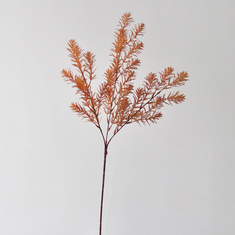 Künstlicher Araukarienzweig 68 cm, Herbstliche Kunstpflanze, Täuschend echter Dekozweig für Vase, Hochzeit, Floristik, Grabschmuck