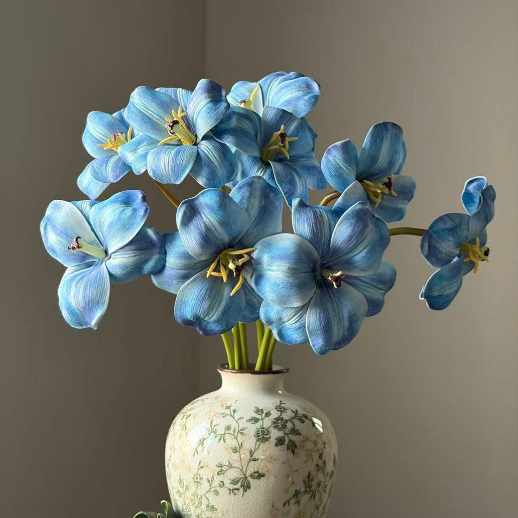 Künstliche Tulpen 3er-Bund, 50 cm, Offen Blühend, Täuschend Echt, Real Touch Haptik für Vase, Hochzeitsdeko, Floristik & Gastronomie