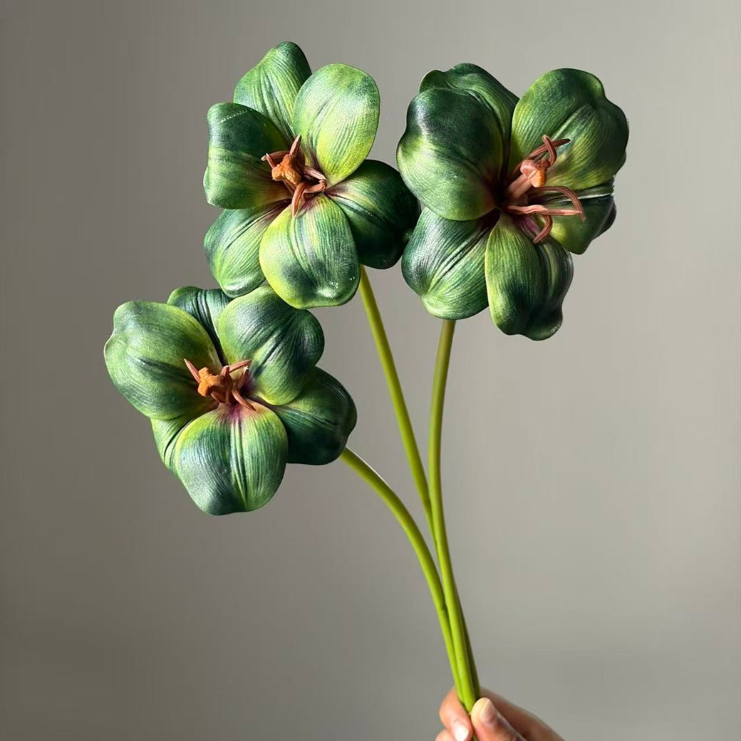 Künstliche Tulpen 3er-Bund, 50 cm, Offen Blühend, Täuschend Echt, Real Touch Haptik für Vase, Hochzeitsdeko, Floristik & Gastronomie