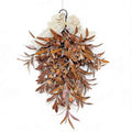 Olivenkranz Herbst 60cm, künstlicher Türkranz in Herbstfarben, lebensechte Deko für Haustür, Wand & Hochzeit, wetterbeständig
