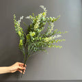 Eukalyptus künstlich, 64 cm Dekozweig mit Früchten, Naturgetreuer Kunst-Eukalyptus für Vase, Hochzeit, Floristik & Gestecke