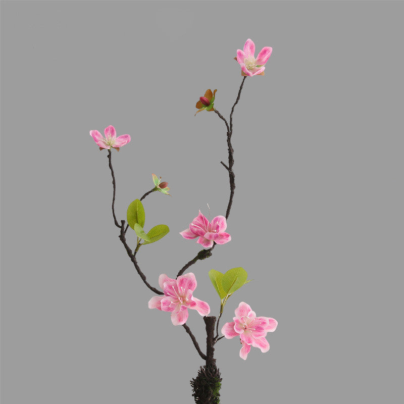 Künstlicher Tillandsien-Zweig 65 cm, Deko-Ast in realistischer Trockenoptik, Kunstblume für Bodenvase, Zen Dekoration, Hochzeit, Wabi-Sabi Stil