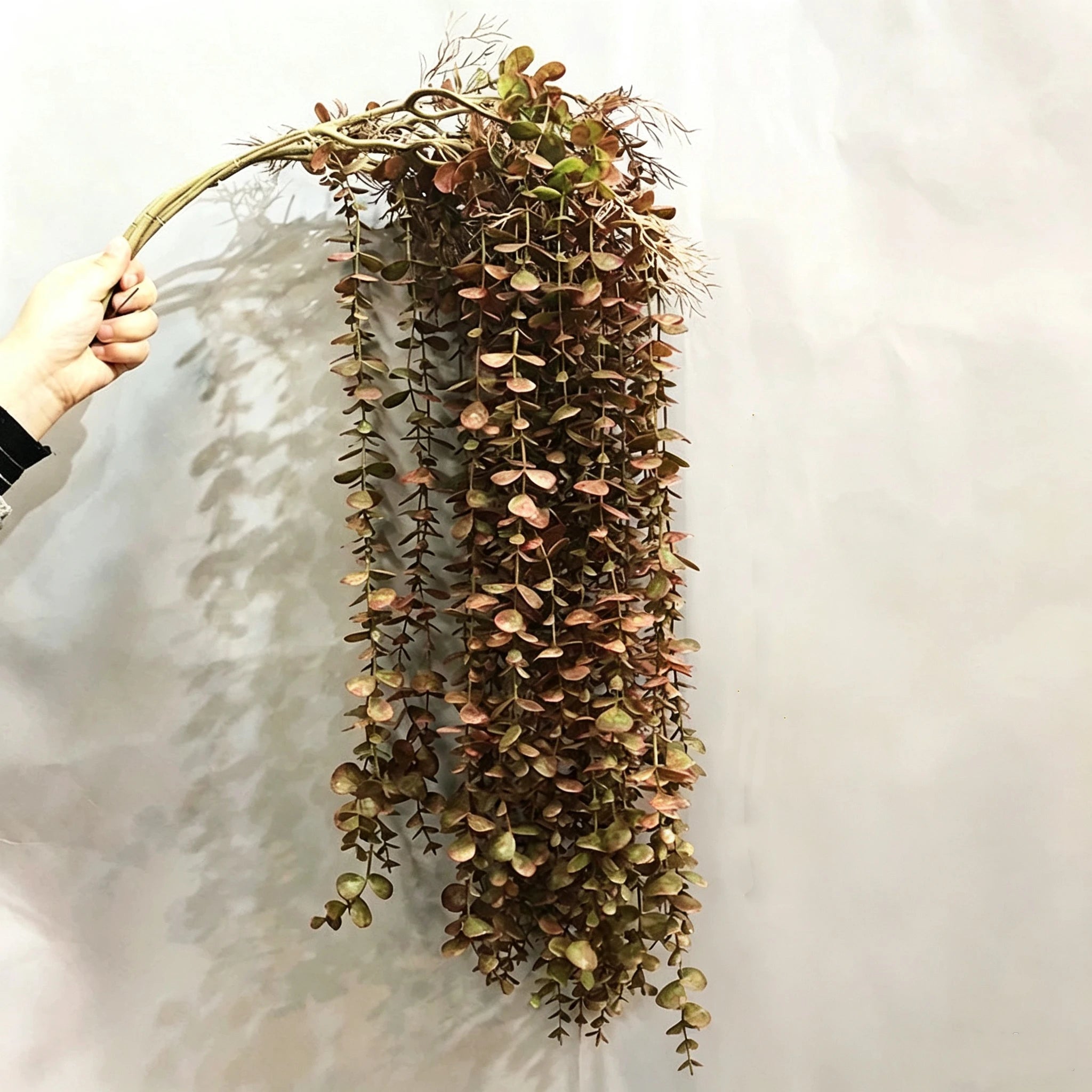 Eukalyptus Girlande Künstlich 2er Set, 100cm Hängepflanze, Täuschend Echte Kunstpflanzen für Wanddeko, Hochzeit, Balkon & Gewerbe