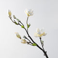 Magnolienzweig künstlich 82 cm, täuschend echte Kunstblume mit Real-Touch-Haptik, langstieliger Dekozweig für hohe Vasen, Hochzeit, Gastronomie