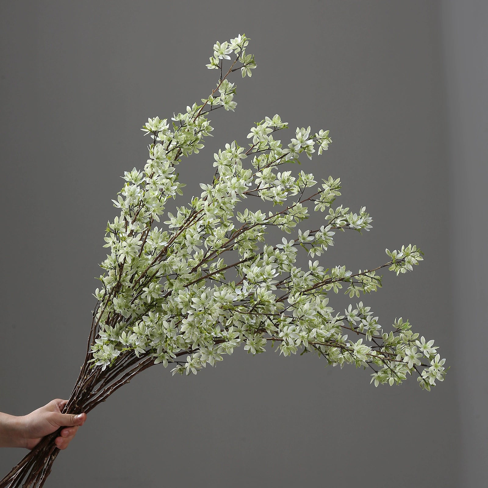 Künstliche Sterndolde 108 cm, naturgetreuer Dekozweig mit 49 Blüten, hochwertige Kunstblume für Vase, Hochzeit, Gastronomie & Floristik
