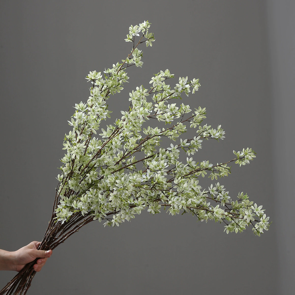 Künstliche Sterndolde 108 cm, naturgetreuer Dekozweig mit 49 Blüten, hochwertige Kunstblume für Vase, Hochzeit, Gastronomie & Floristik