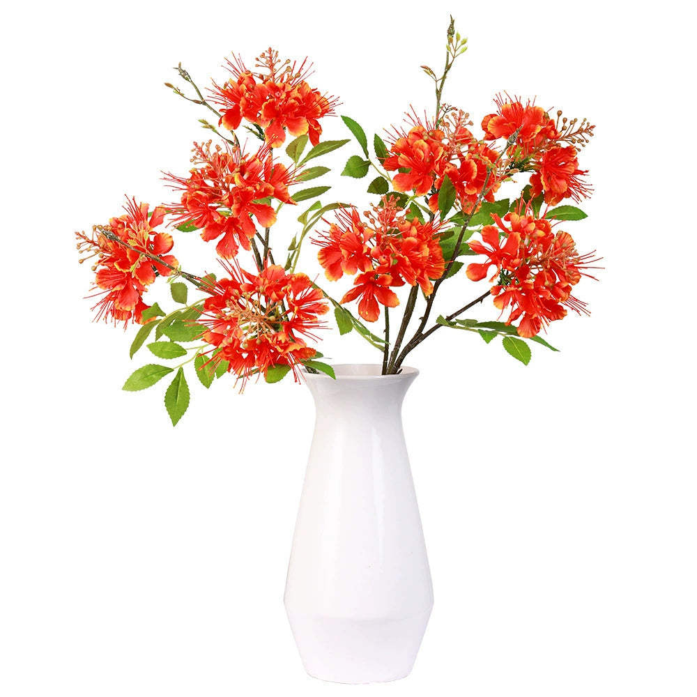 Künstliche Phönixblume 2er-Set, 60cm, Täuschend echte Kunstblumen-Stiele, Hochwertige Deko für Vase, Hochzeit, Event & Floristik