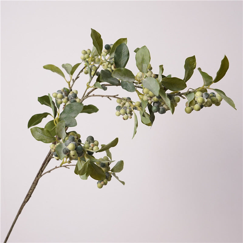 Künstlicher Ilex-Zweig 88 cm, Täuschend echter Beeren-Ast für hohe Vasen, langlebige Deko für Floristik, Hochzeit & Gastronomie, in 3 Farben